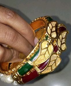 Leaf Design Green And Red Shade Bangles⭕⭕