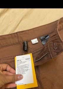 Corduroy Brown Mini Skirt