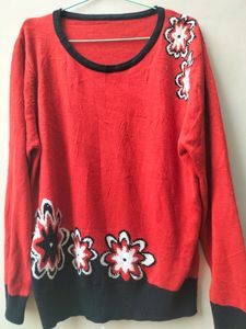 Orange Black Sweater