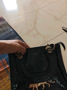 Chic Black Top Handle Bag