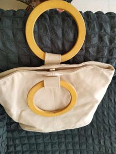 Wooden Handle Handbag