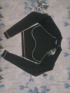 Shein Black Long Sleeve Crop Top