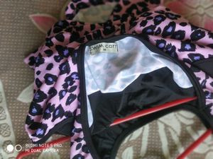 Pink Leopard Print Swimming Suit