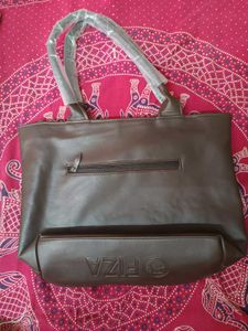 Brown Quilted Tote Bag