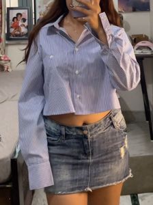 Striped Crop Top Shirt