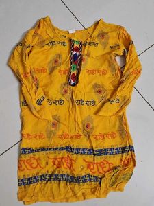 Yellow Radha Print Tunic