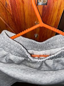 Girl&#39;s Gray Skirt with Blue Ribbon