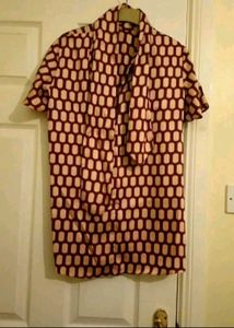 Zara Geometric Print Top