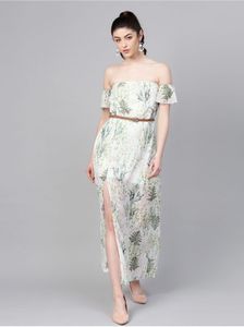 Sassafras Floral Print Maxi Dress