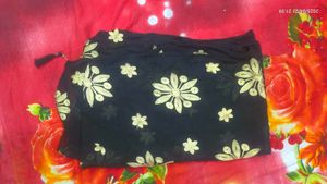Golden Flowral Embroidery Beautiful Dupata