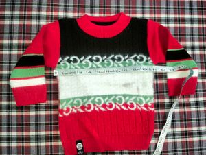 Red Kids knit Sweater pajama set