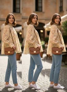 Yellow Floral Bottleneck Top