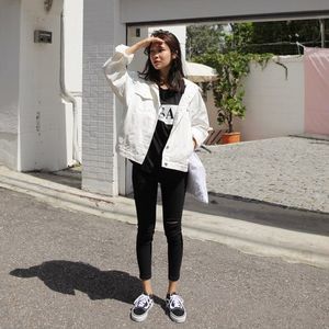 M&amp;S White Denim Jacket