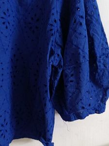 Blue Embroidered HaqobaTop