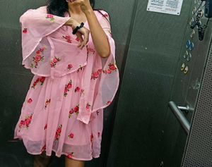 Pink Floral Work Mini Dress
