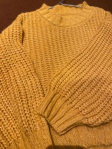 Mustard Knit Pullover Sweater