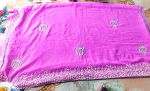 Georgette Saree With Reshmi Thread Work..