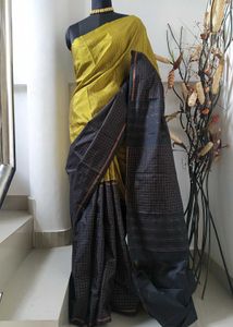 Elegant Silk Saree Double Colour