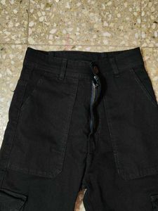 Black cargo jeans