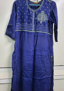 Embroidered Blue Kurta