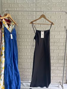 ZARA Elegant Black Slip Dress