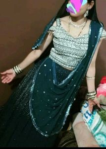 Petrol Colour Lehenga