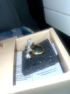 Golden Plated American Diamond Finger Ring