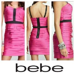 Bebe Lucca Hot Pink Short Dress XS(ORIGINAL)