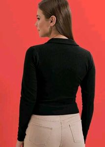Maroon Polo Neck Top