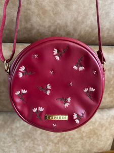 Pretty Cherry Red Sling Bag (Unique Design)