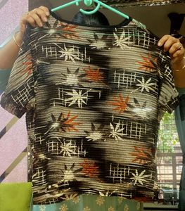 Patterned Wrap Style Top