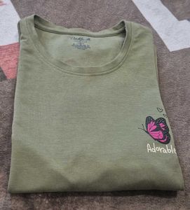 girls Cute Butterfly Graphic T-Shirt