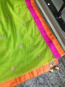 Green Embroidered Dupatta