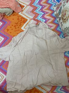 Beige Pocketed Blouse