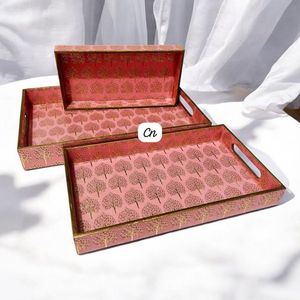 Wooden Trays-set Of 3