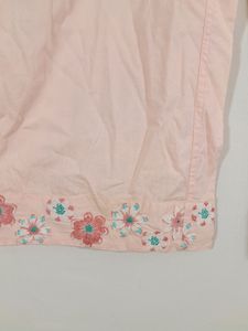New Pink Embroidered Plazzo Pant With Top