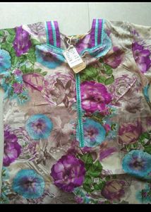 Brand New Mal Cotton Zipper Nighty