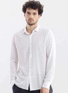 Snitch White Embroidered Shirt