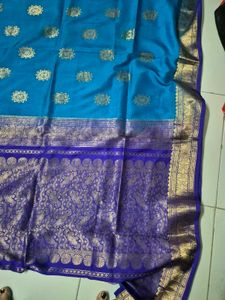 Elegant Blue Silk Saree