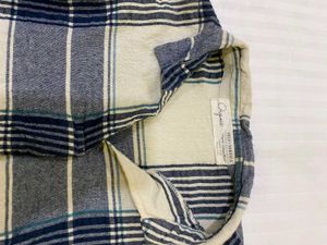 Checked Flannel Tunic Top