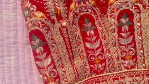 Red Velvet Bridal Lehnga