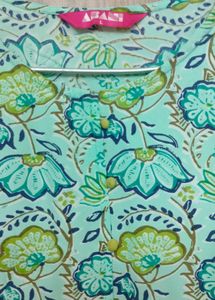 Bright Cyan Blue Kurta