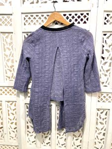 Stylish Textured Open Front Jacket A