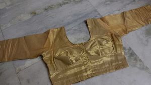 Golden Readymade Saree Blouse