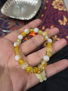 yellow Butterfly Charm Bracelet