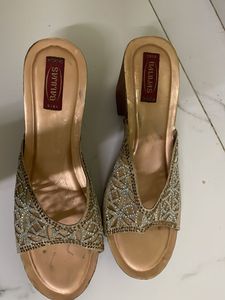 Stylish Gold Heels