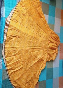 Yellow Printed Long Skirt
