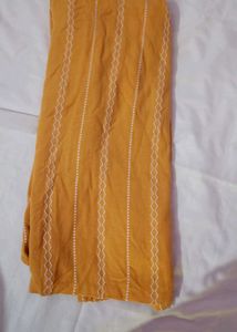 Mustard Embroidered Top