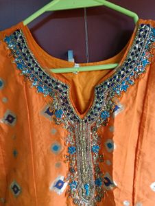 Orange Ethnic Gown 2