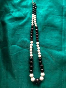 White Black Pearl Necklace